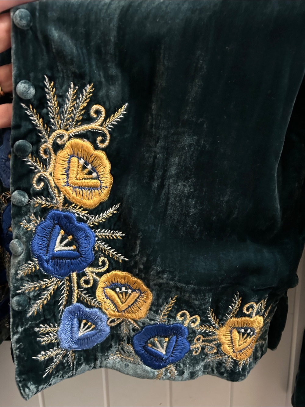 🌼CU Riders on the Storm Velvet embroidered jacket - Picture 9 of 11